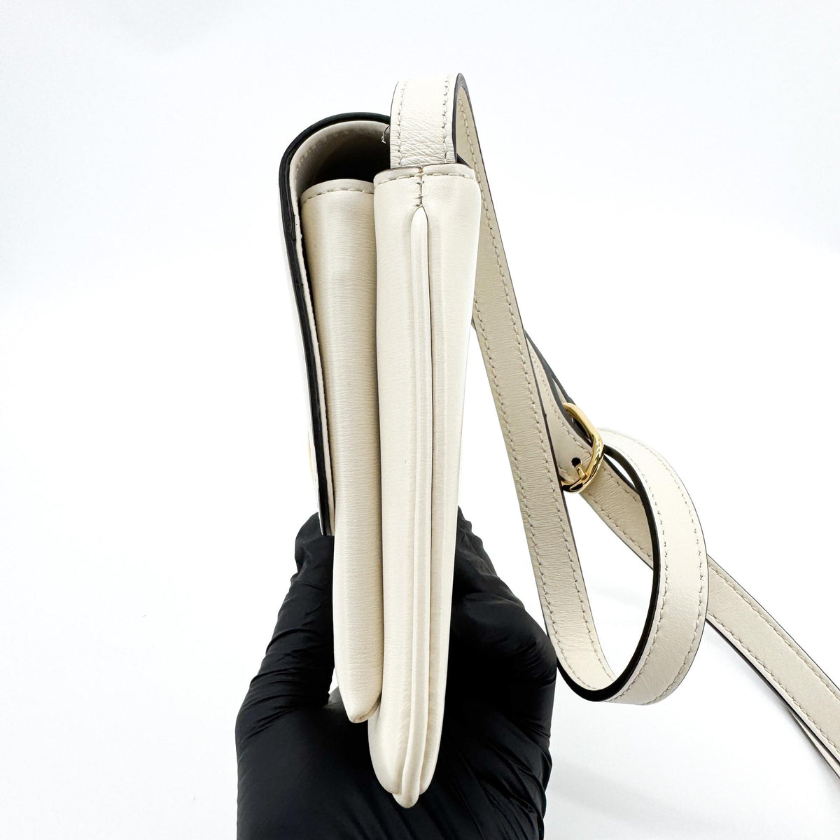 Gucci Ali Small Leather Shoulder Bag White