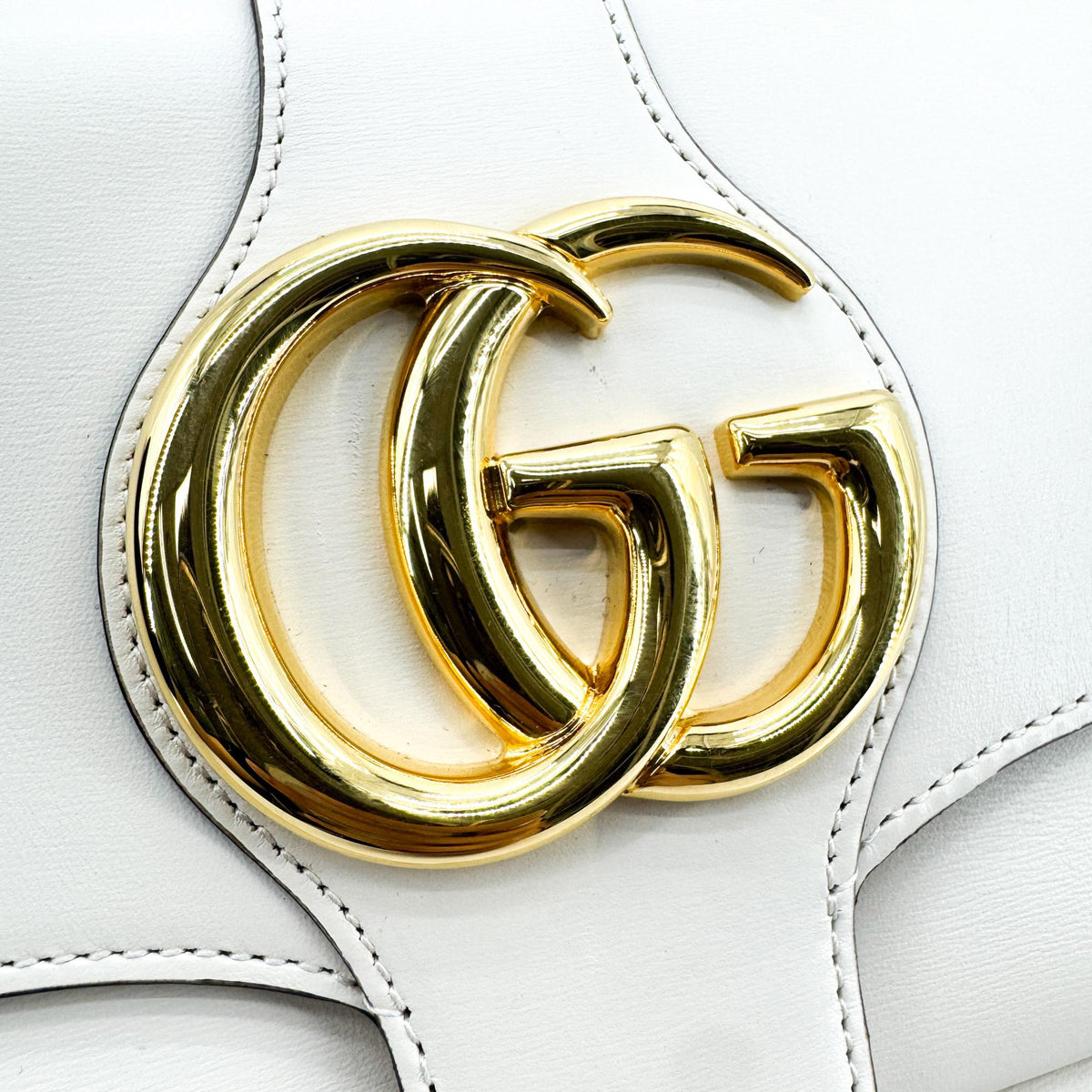 Gucci Ali Small Leather Shoulder Bag White