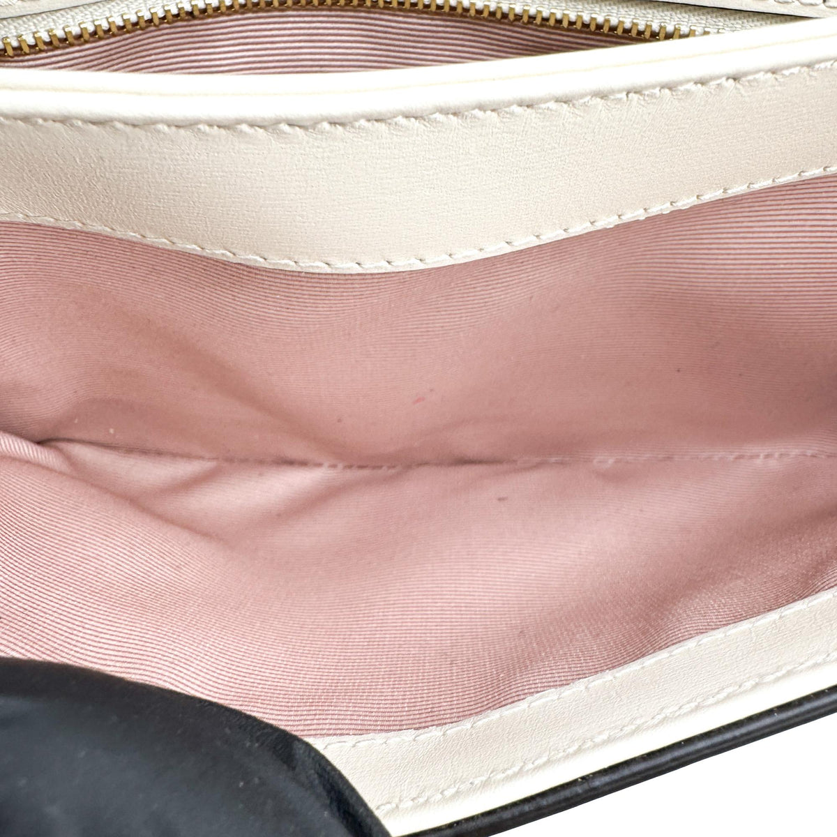 Gucci Ali Small Leather Shoulder Bag White