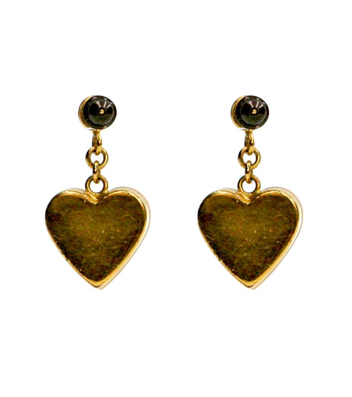 Louis Vuitton Lockme Heart Gold Earrings