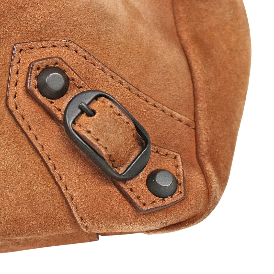 Balenciaga Brown Mini Suede Le City Motor Bag