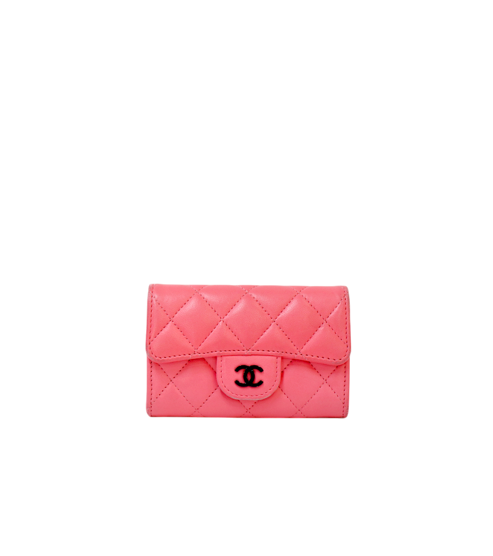 Chanel Pink Flap Card Wallet