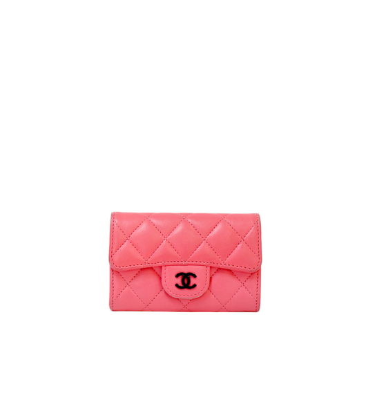 Chanel Pink Flap Card Wallet
