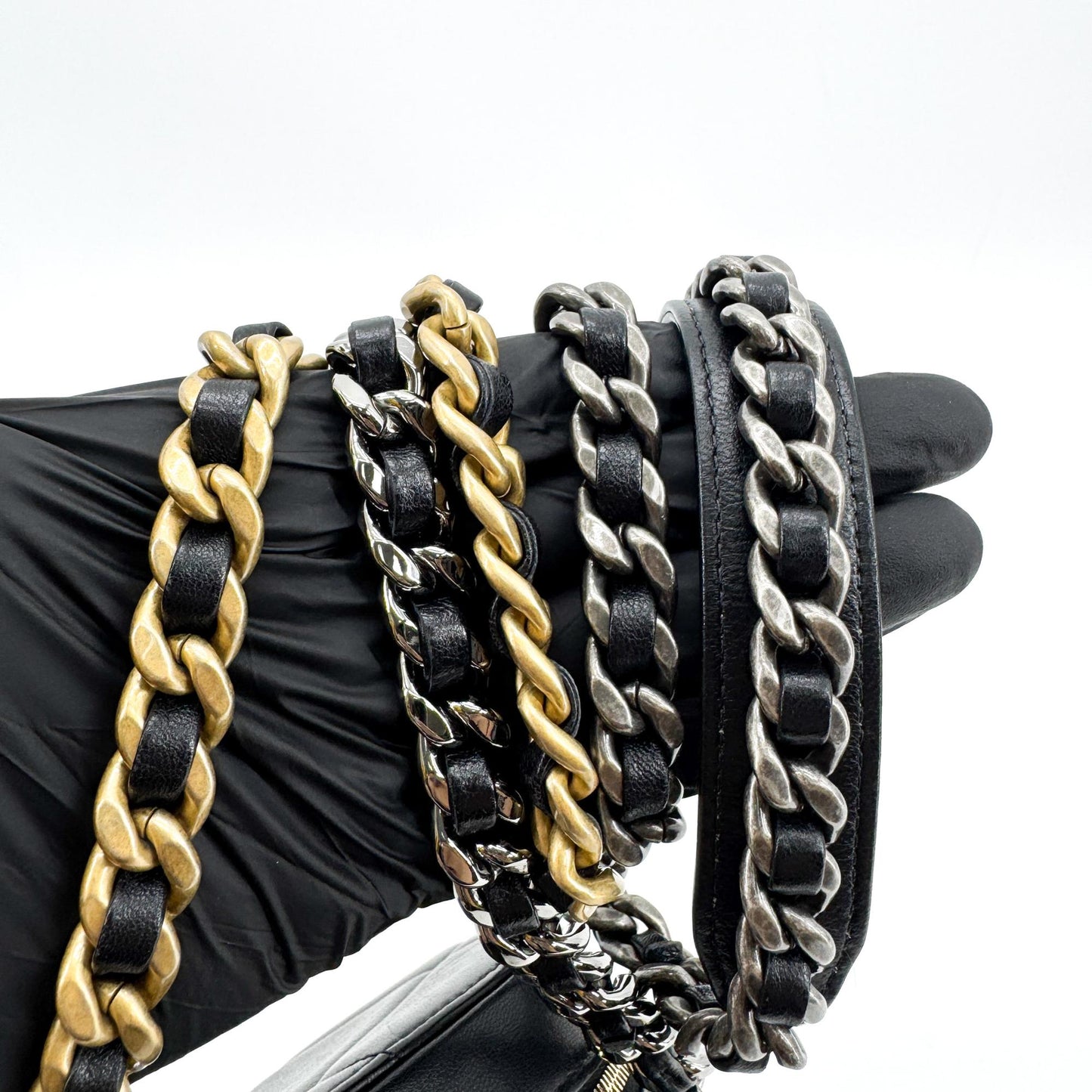 Chanel 19 Round Chain Bag Black Lambskin