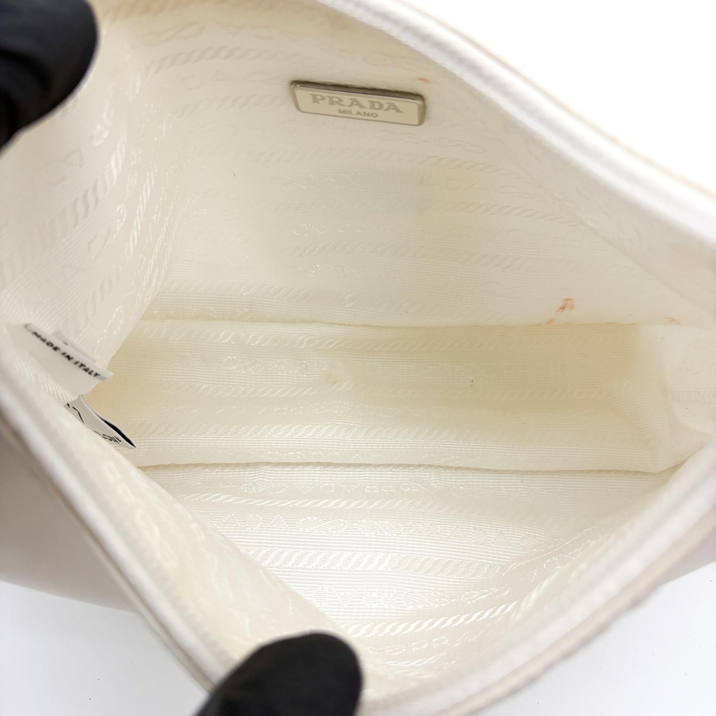 Prada Re-edition 2000 Nylon Mini Bag White