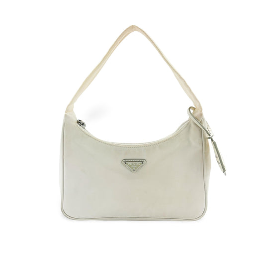 Prada Re-edition 2000 Nylon Mini Bag White