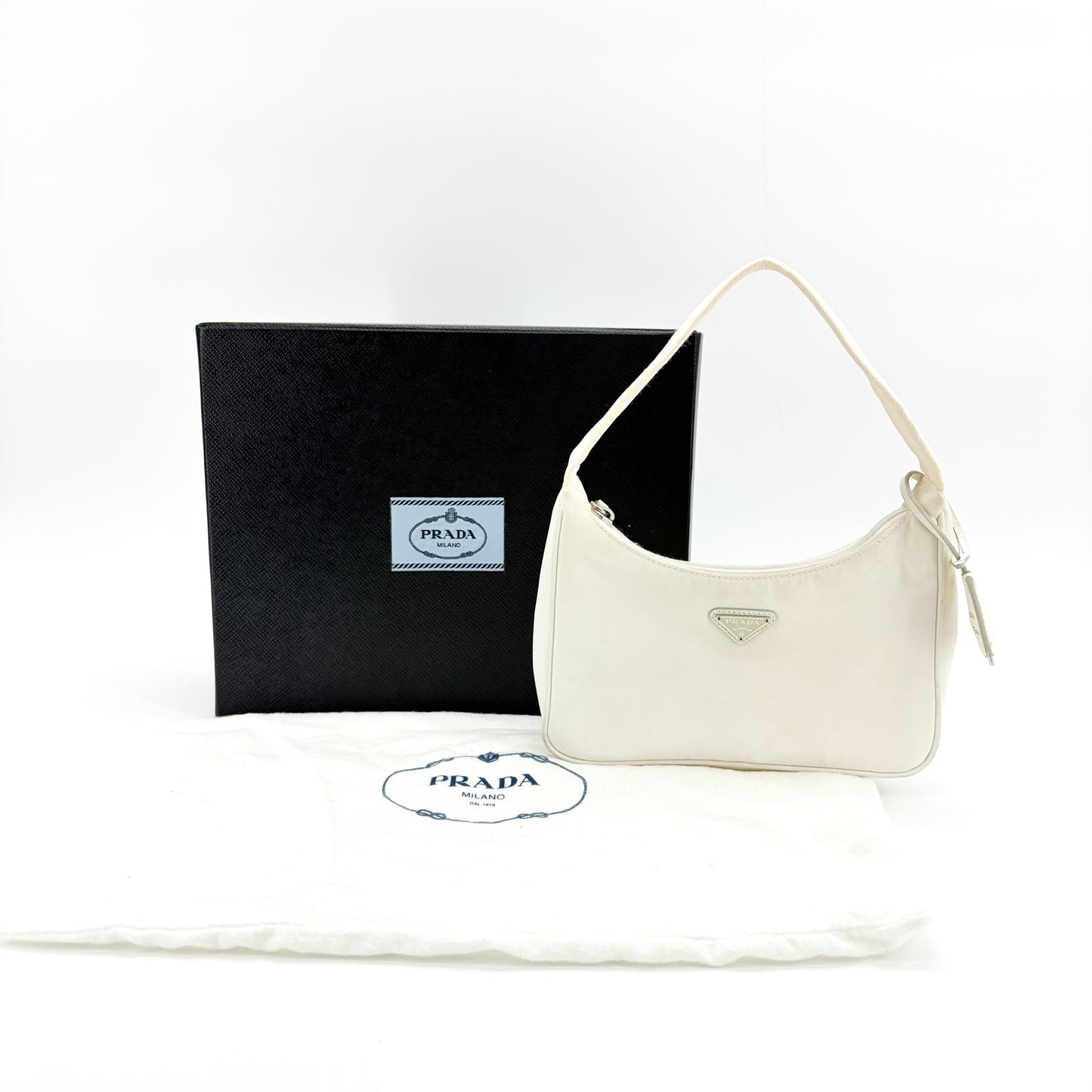 Prada Re-edition 2000 Nylon Mini Bag White