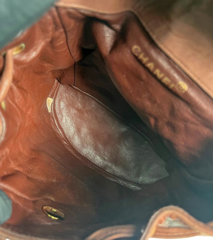 Chanel Brown Lambskin Dumas Backpack