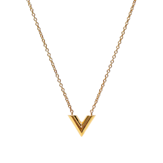 Louis Vuitton Essential V Gold Necklace