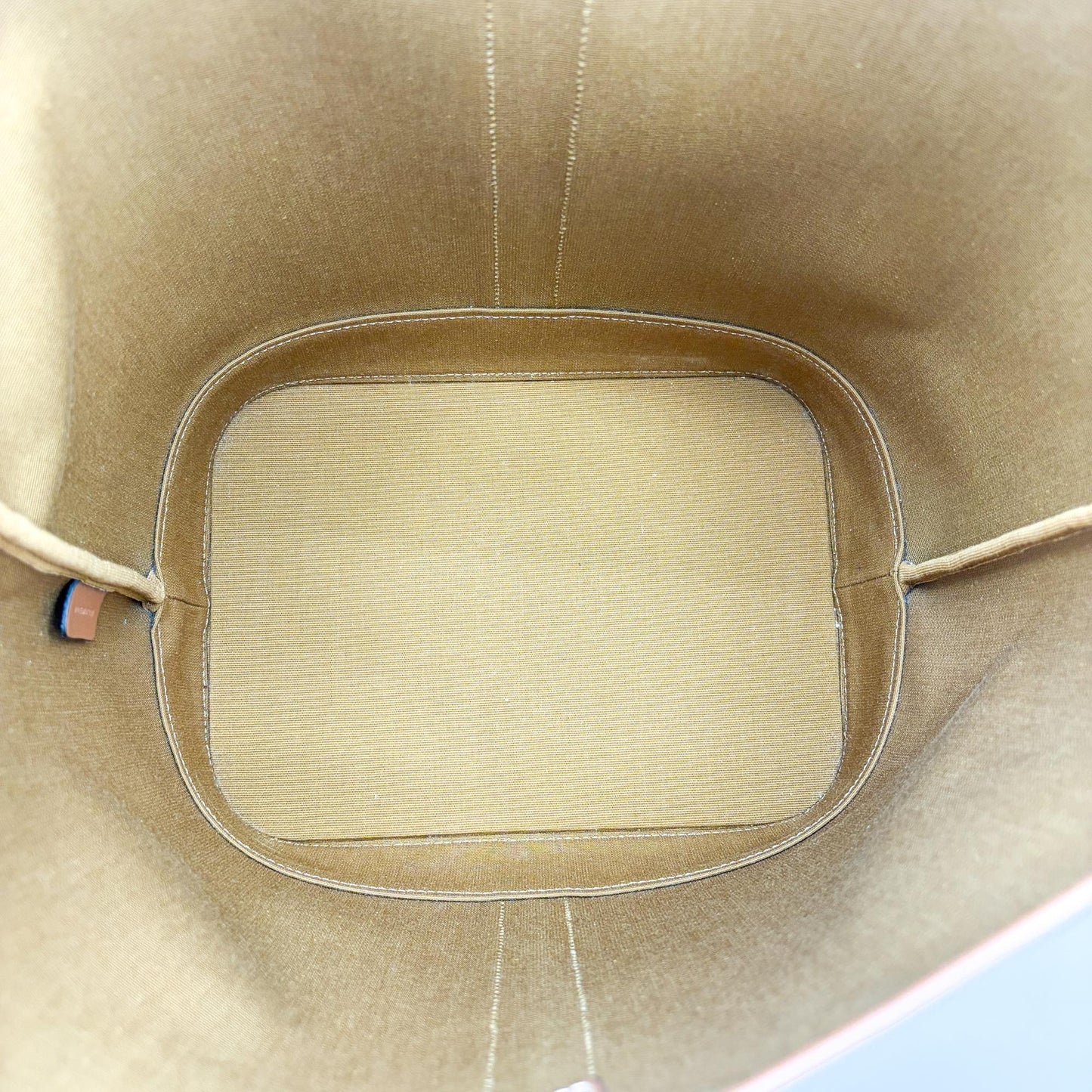 Celine Triomphe Canvas Medium Bucket Bag Tan
