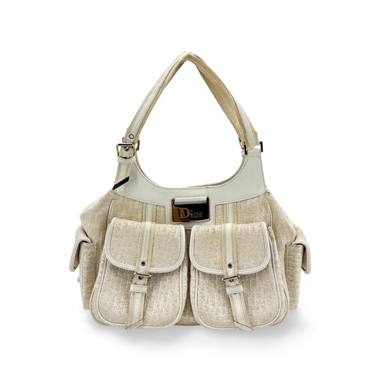 Sac bandoulière Dior Trotter Flight couleur ivoire