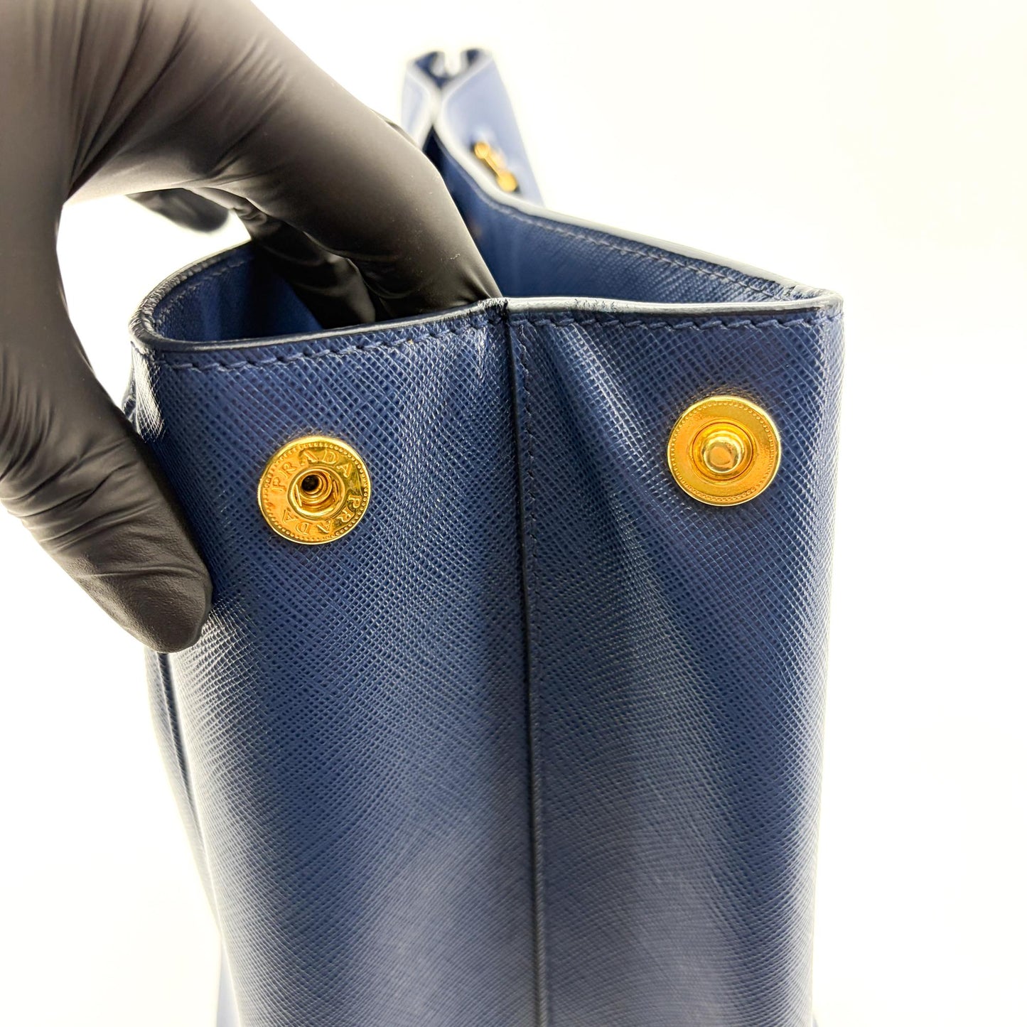 Prada Saffiano Luxe Tote Bag Medium Navy