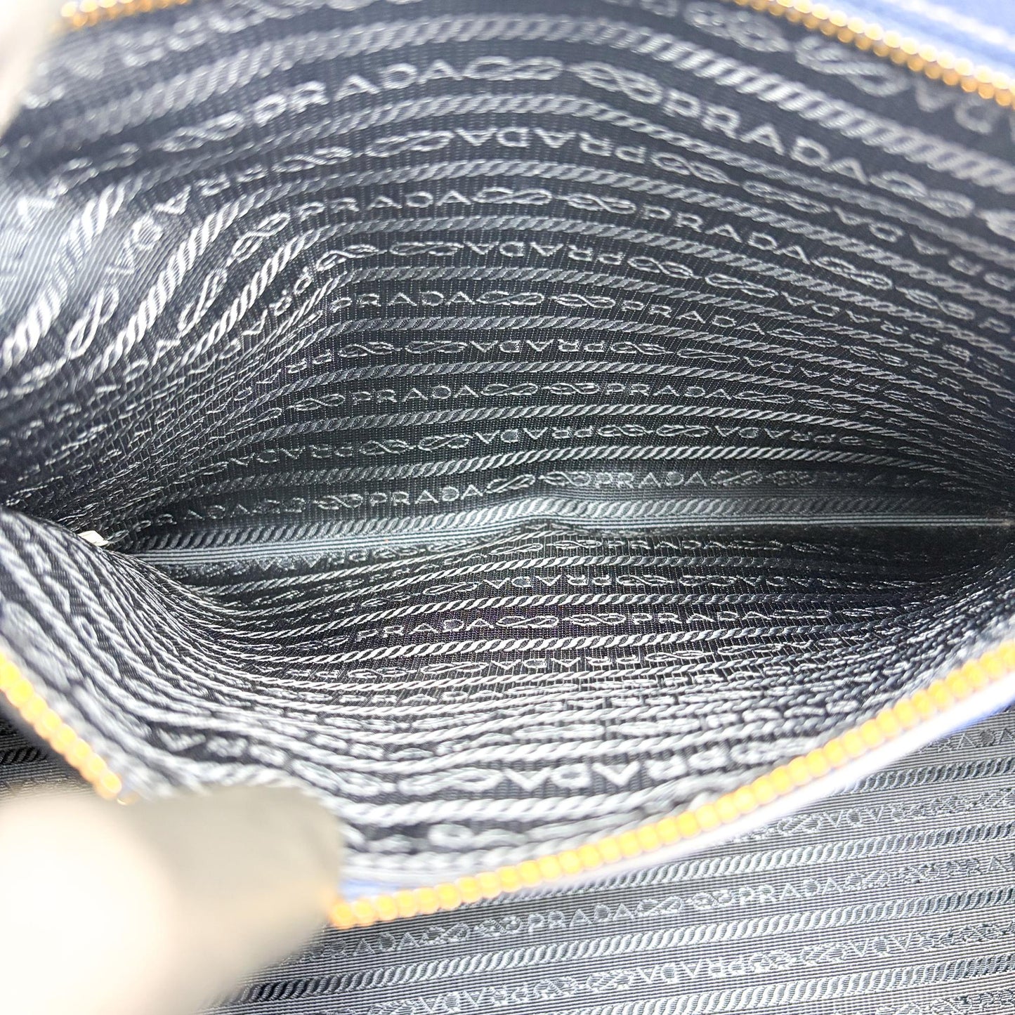 Prada Saffiano Luxe Tote Bag Medium Navy