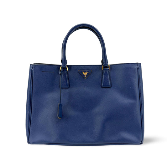 Prada Saffiano Luxe Tote Bag Medium Navy
