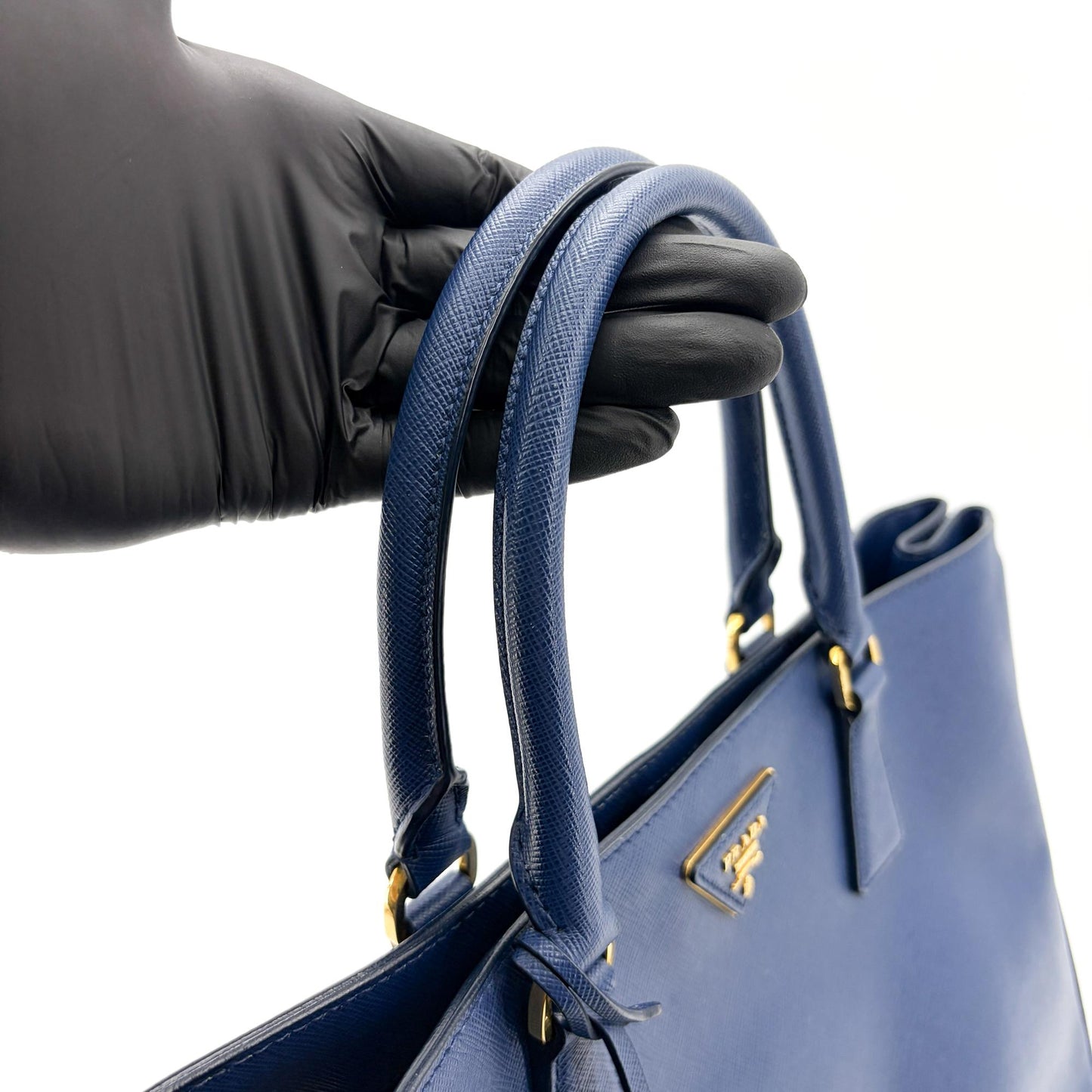 Prada Saffiano Luxe Tote Bag Medium Navy