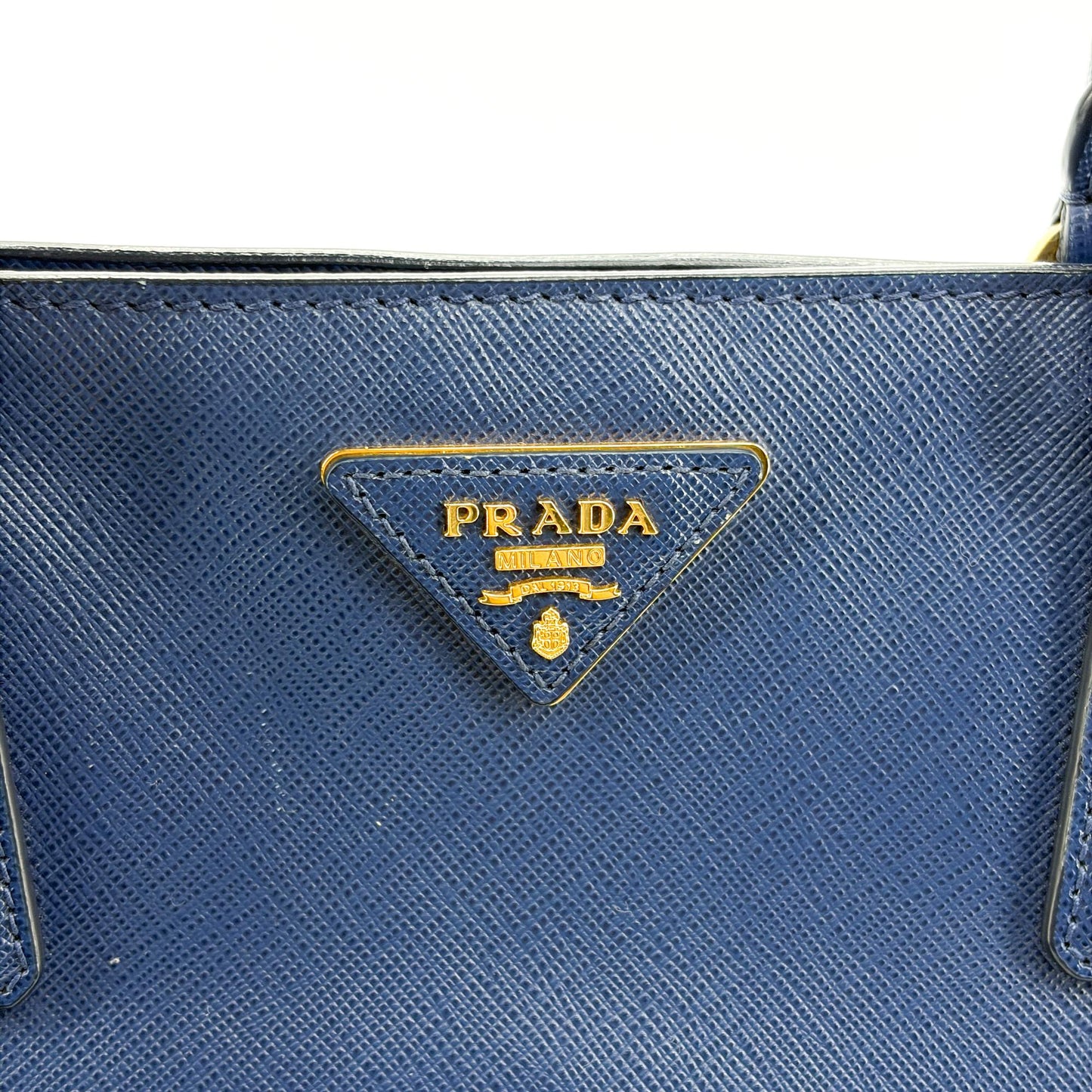 Prada Saffiano Luxe Tote Bag Medium Navy
