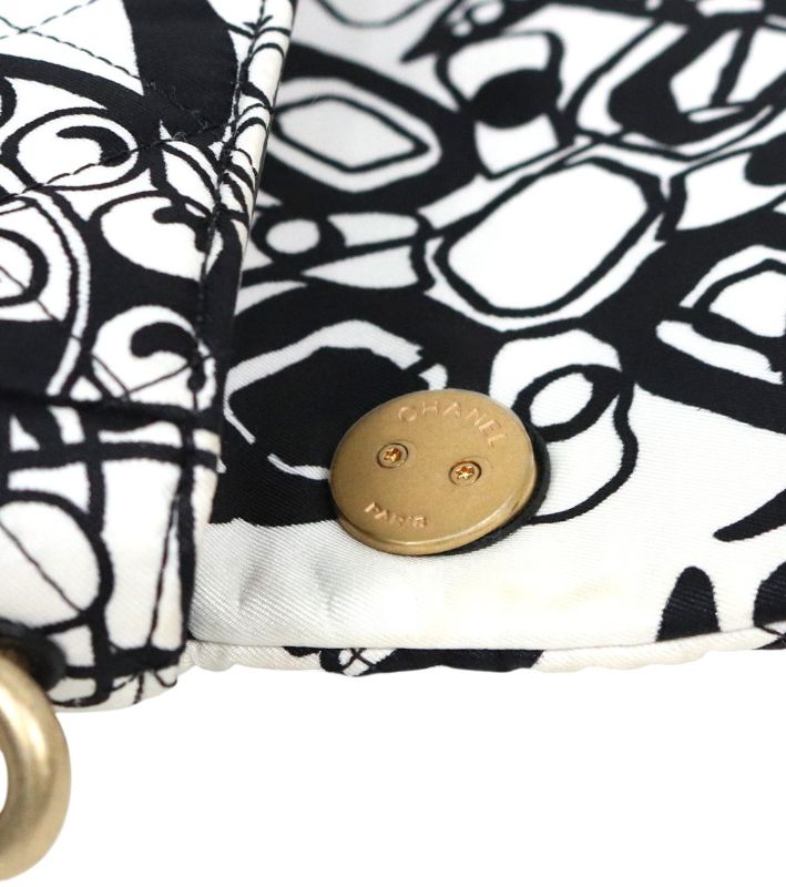 Chanel Two-tone Print Top-handle Shoulder Bag