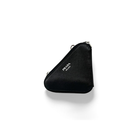 Prada Saffiano Leather Triangle Bag Black