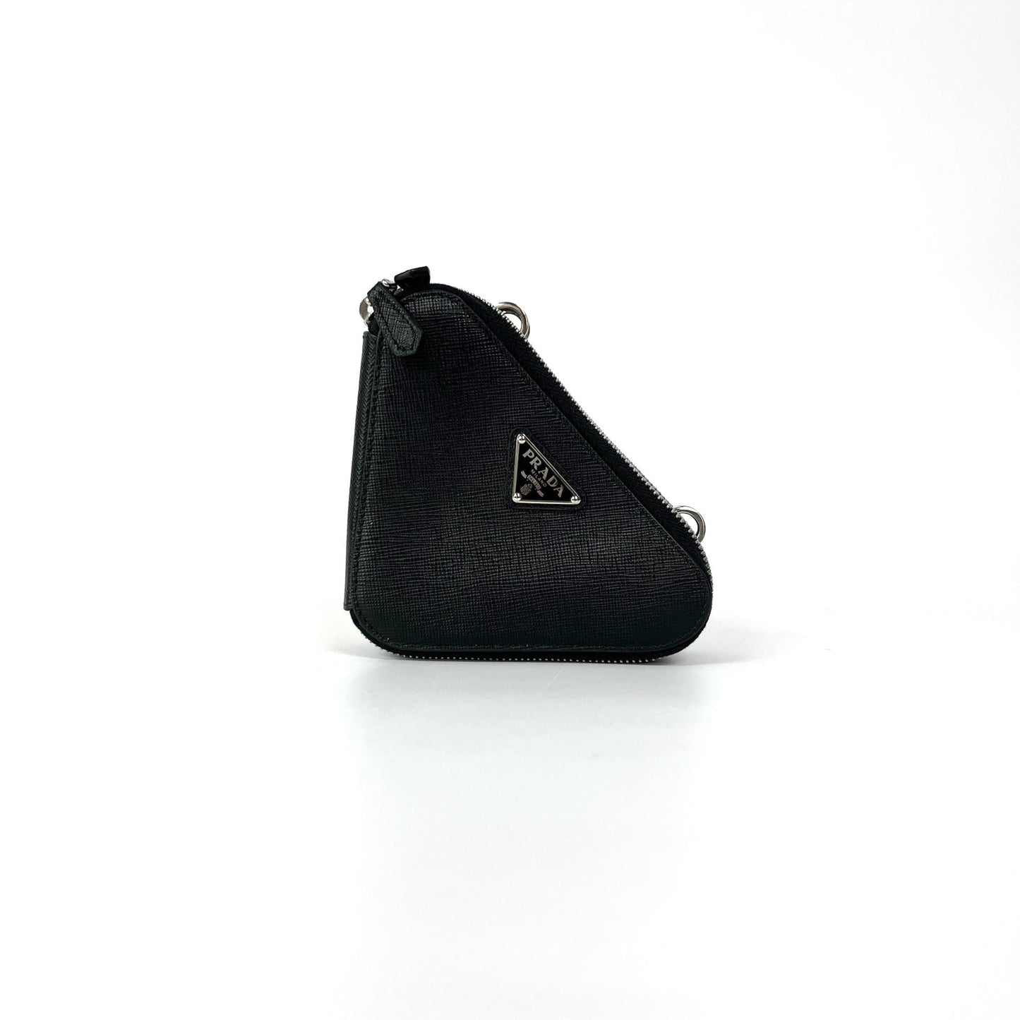 Prada Saffiano Leather Triangle Bag Black
