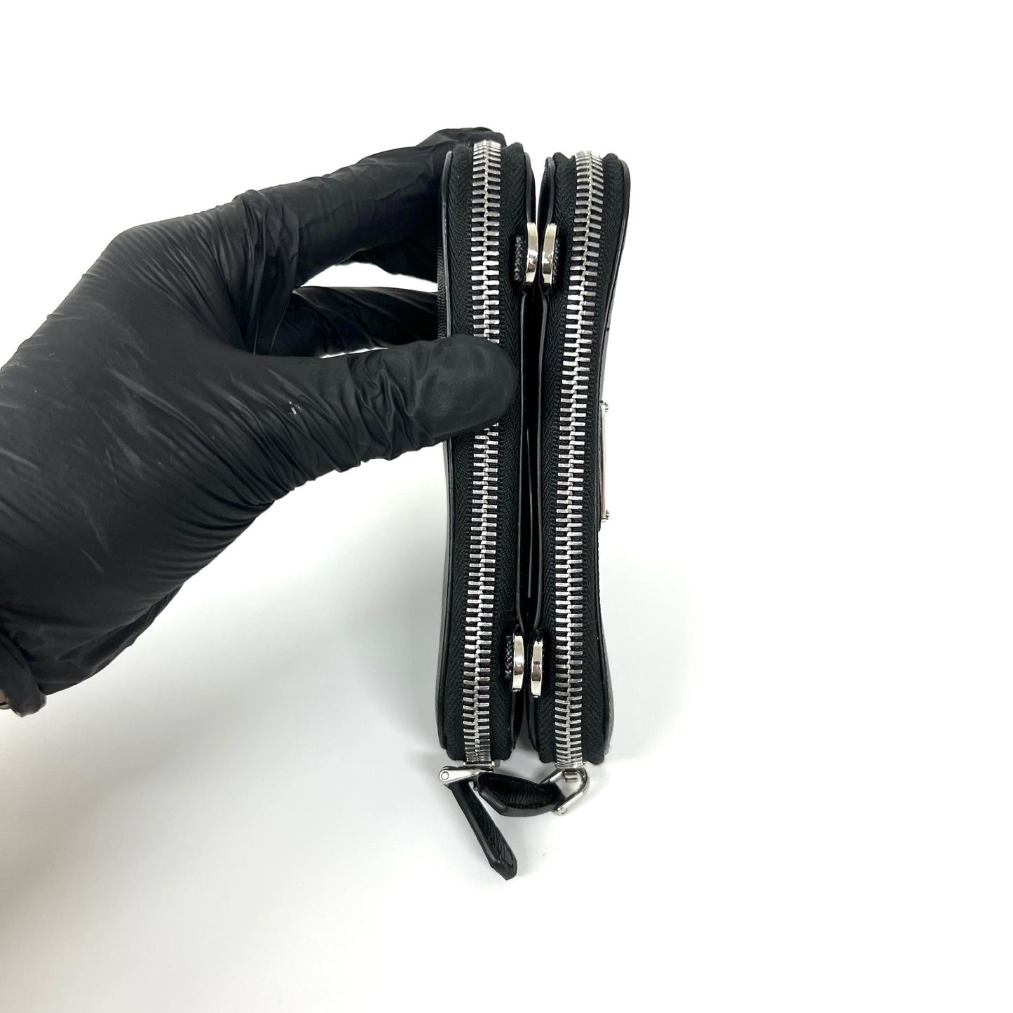 Prada Saffiano Leather Triangle Bag Black