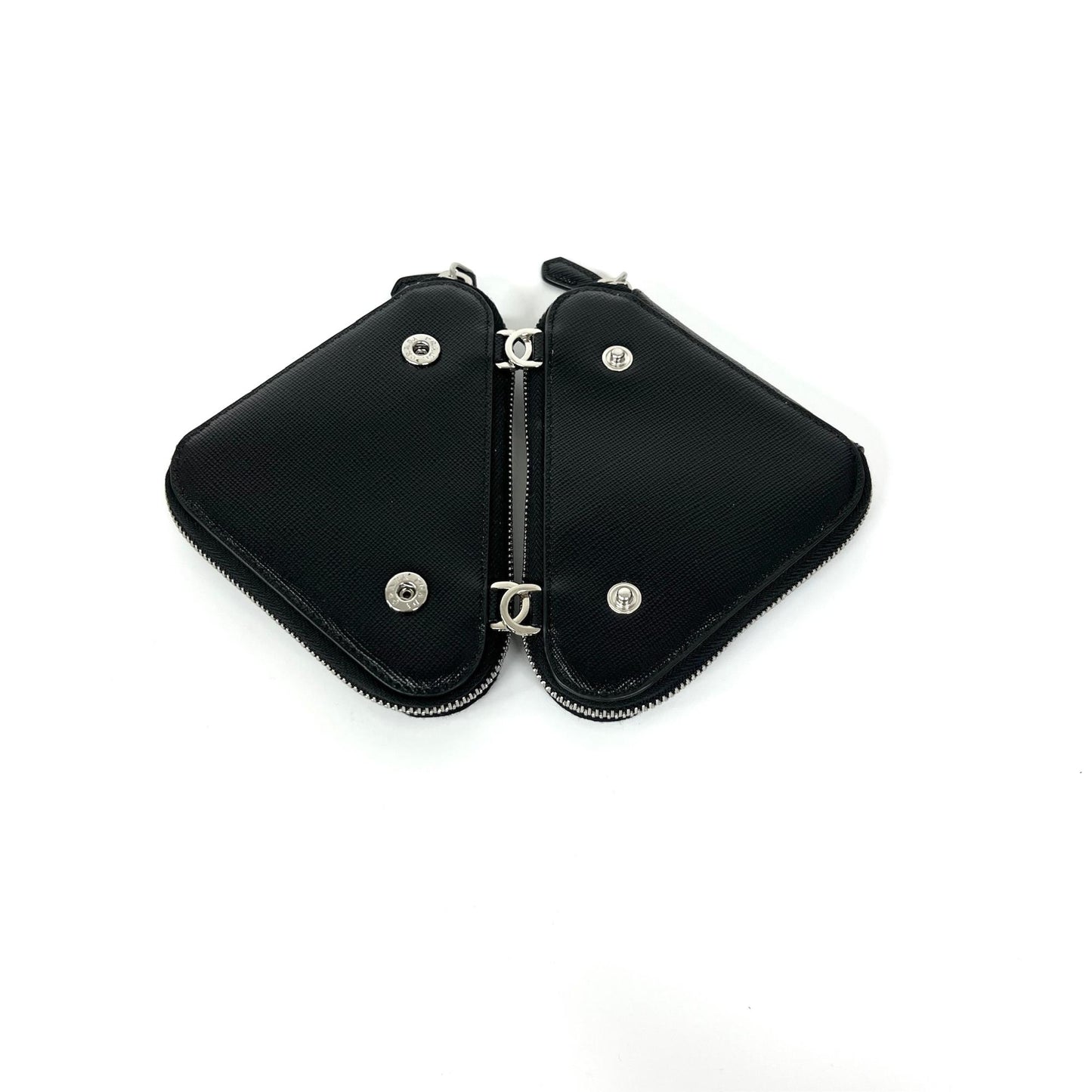 Prada Saffiano Leather Triangle Bag Black