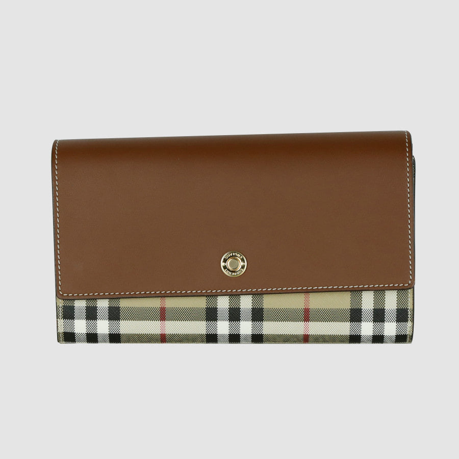 Vintage Check Strap Long Wallet Crossbody Bag 8057973