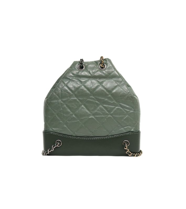 Chanel Small Khaki and Leather Gabrielle Backpack