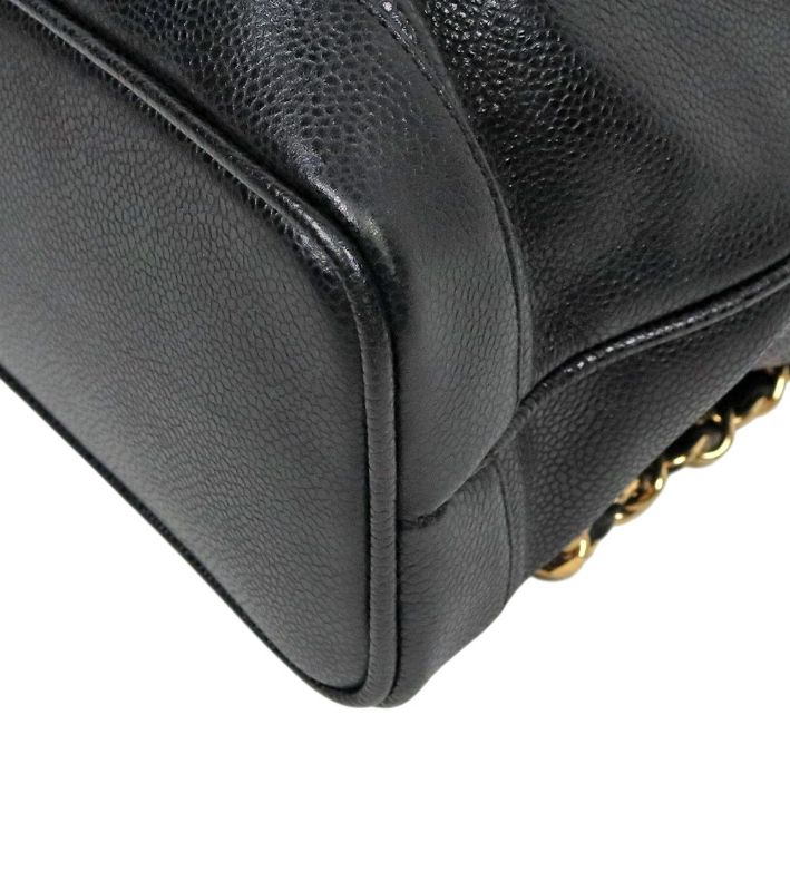 Chanel Black Caviar Drawstring Pocket Backpack