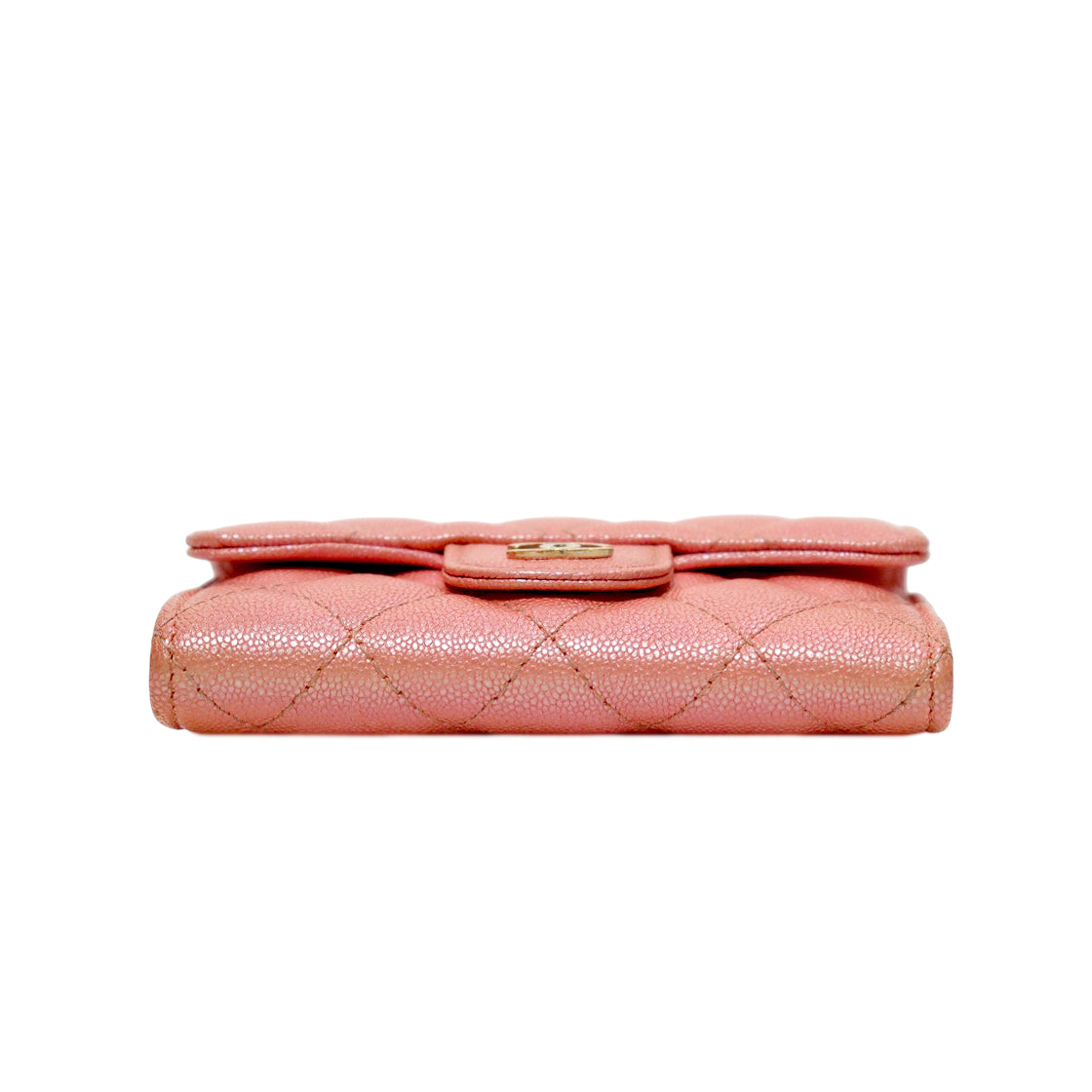 Chanel Pink Caviar Skin Card Wallet