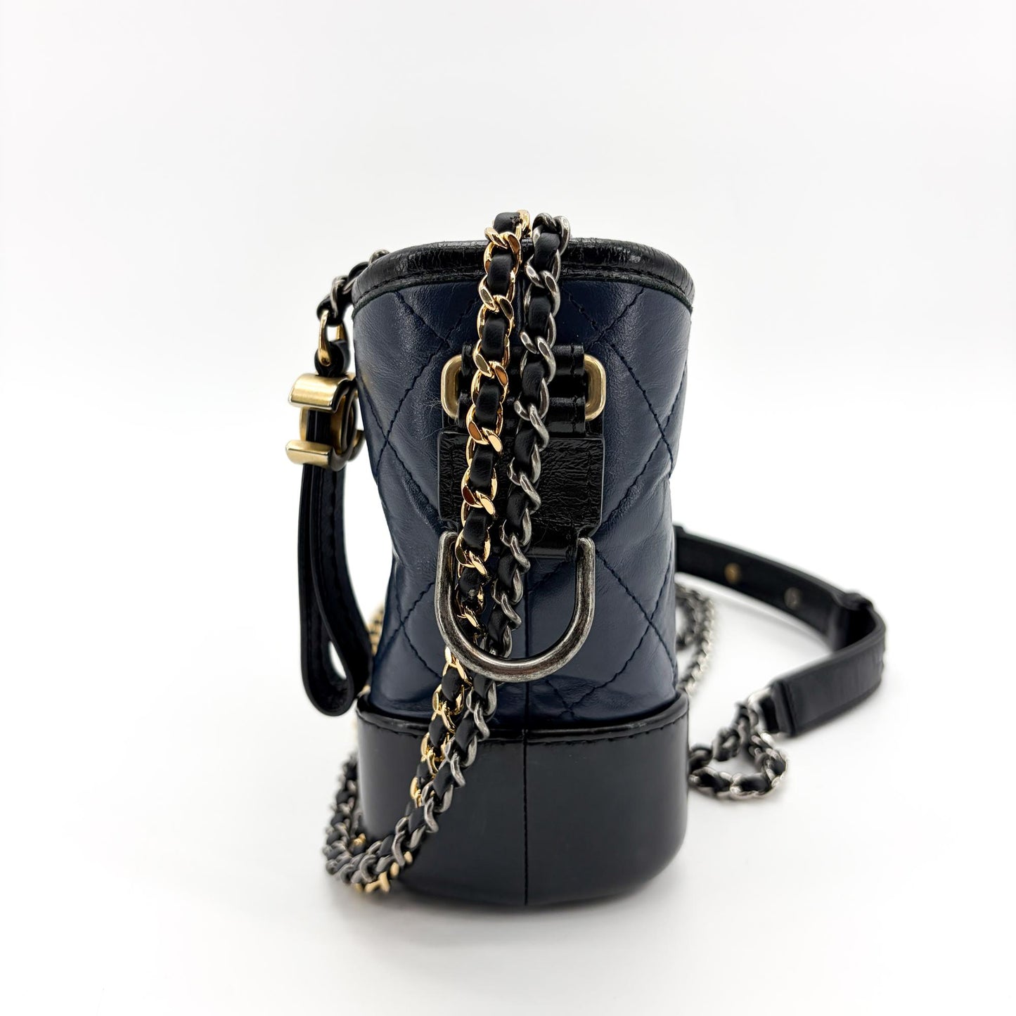 Chanel Gabrielle Small Hobo Bag Navy Black