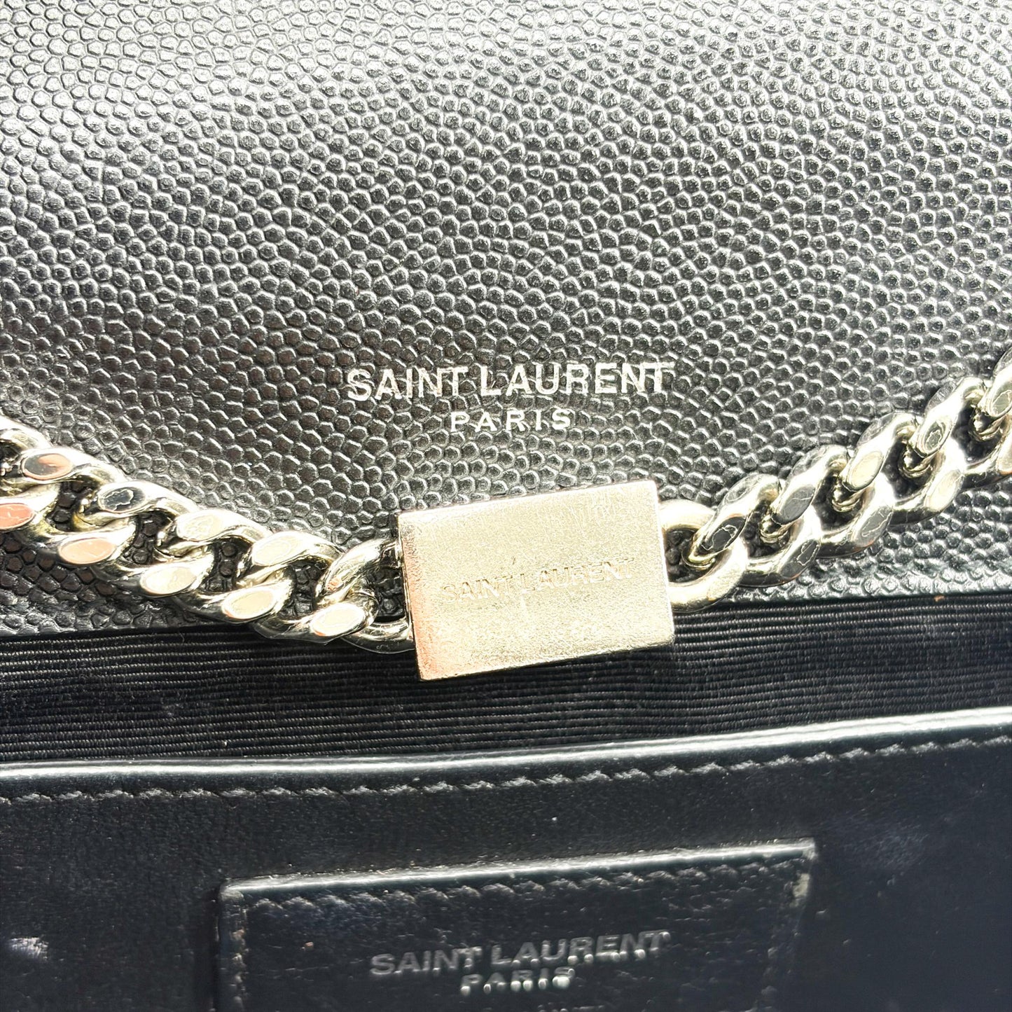 Saint Laurent Kate Medium Shoulder Bag Black with Silver Hardware