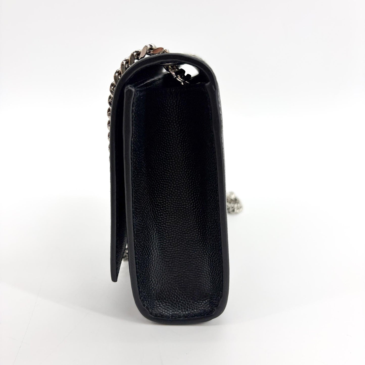 Saint Laurent Kate Medium Shoulder Bag Black with Silver Hardware