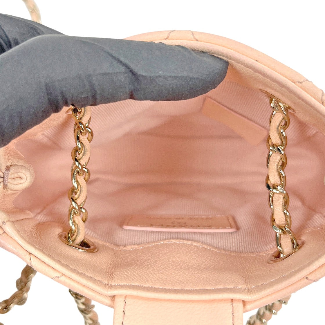 Chanel Pink Lambskin Quilted CC Mini Crossbody Bag