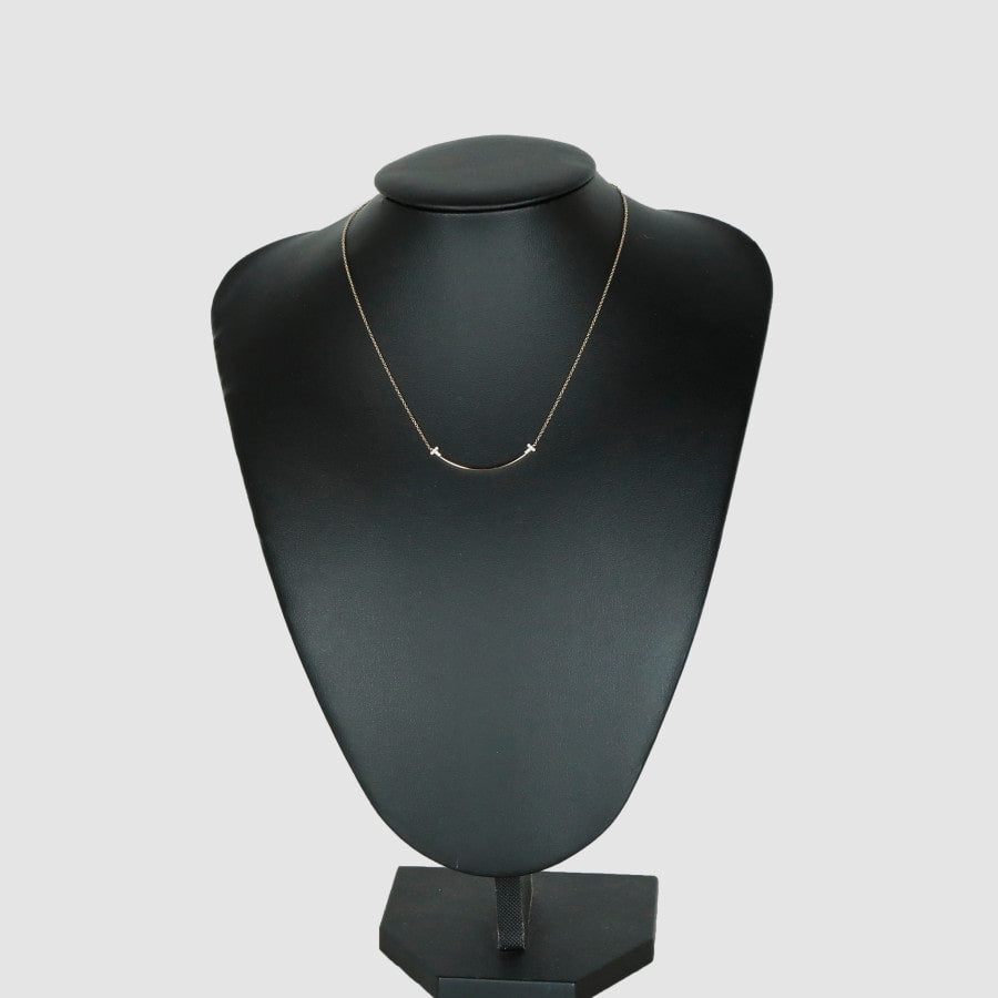 Small & Co T Smile Diamond Pendant Necklace