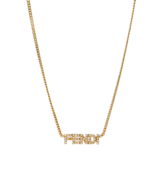 Fendi Cubic FENDI Gold Necklace