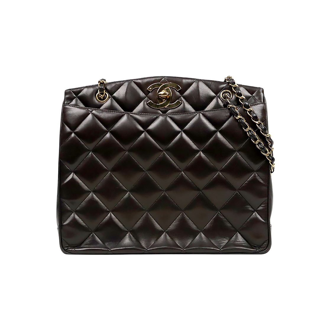 Chanel Black Quilted CC Chain Shoulder Bag