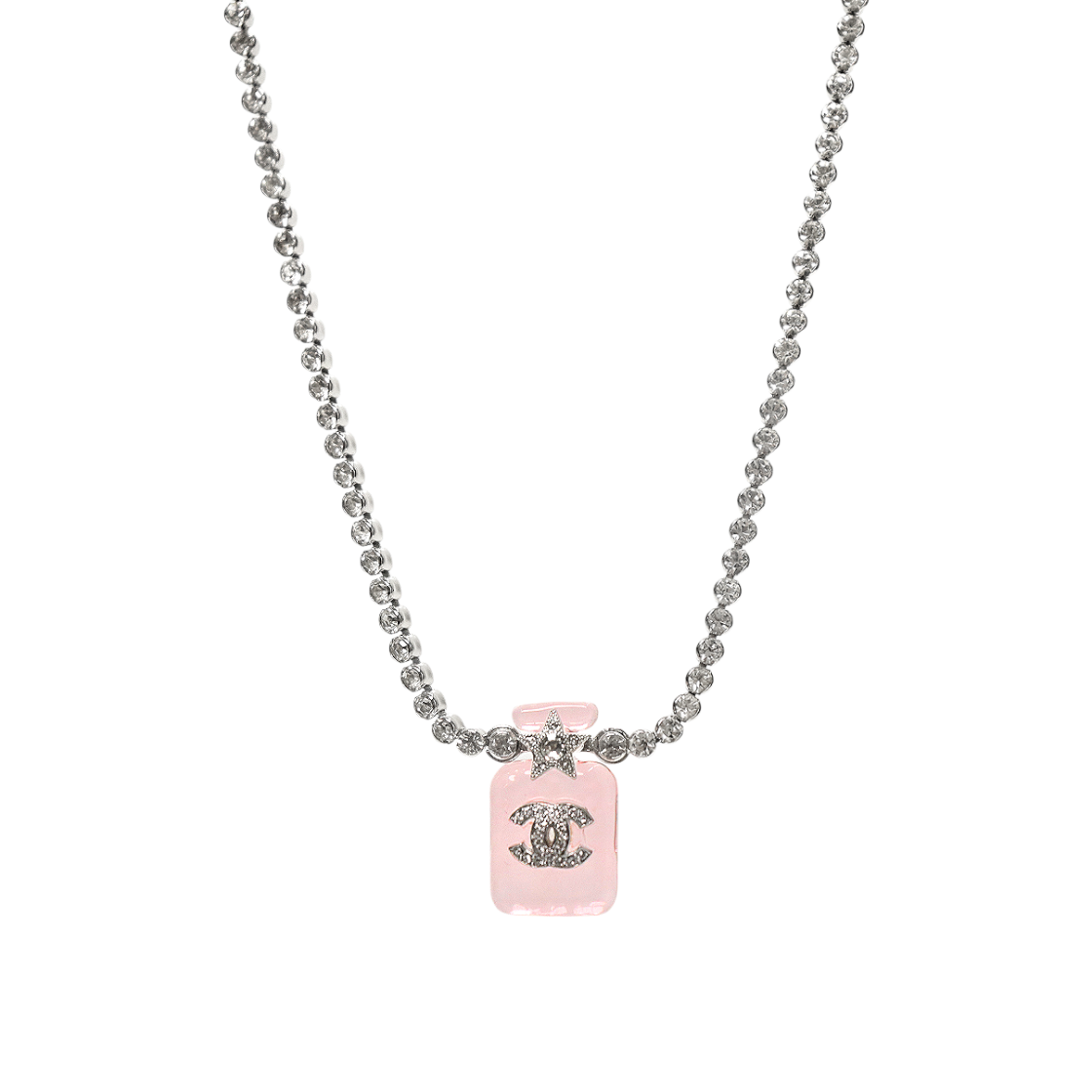 Chanel Crystal Bottle Necklace