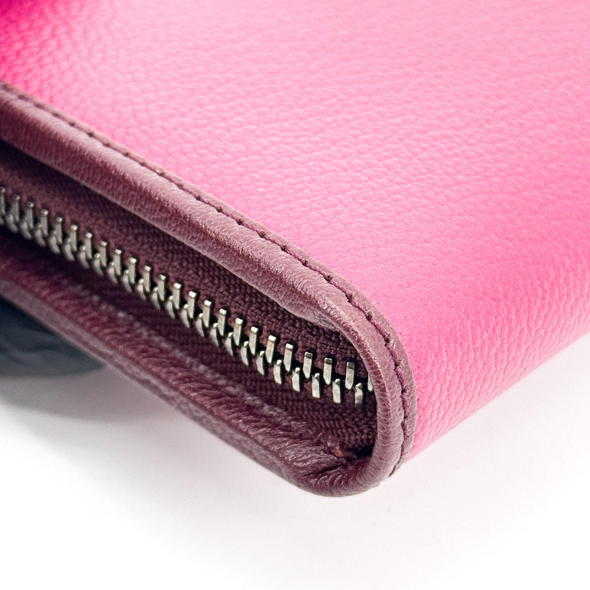 Loewe Anagram Zipper Around Long Wallet Magenta