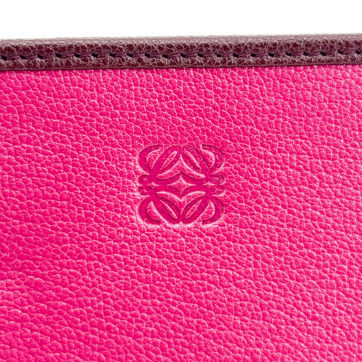 Loewe Anagram Zipper Around Long Wallet Magenta