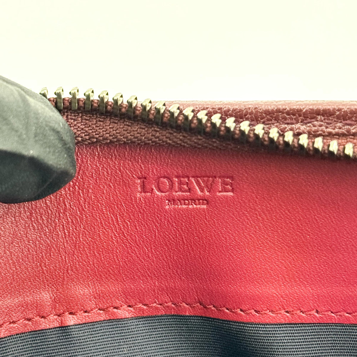 Loewe Anagram Zipper Around Long Wallet Magenta