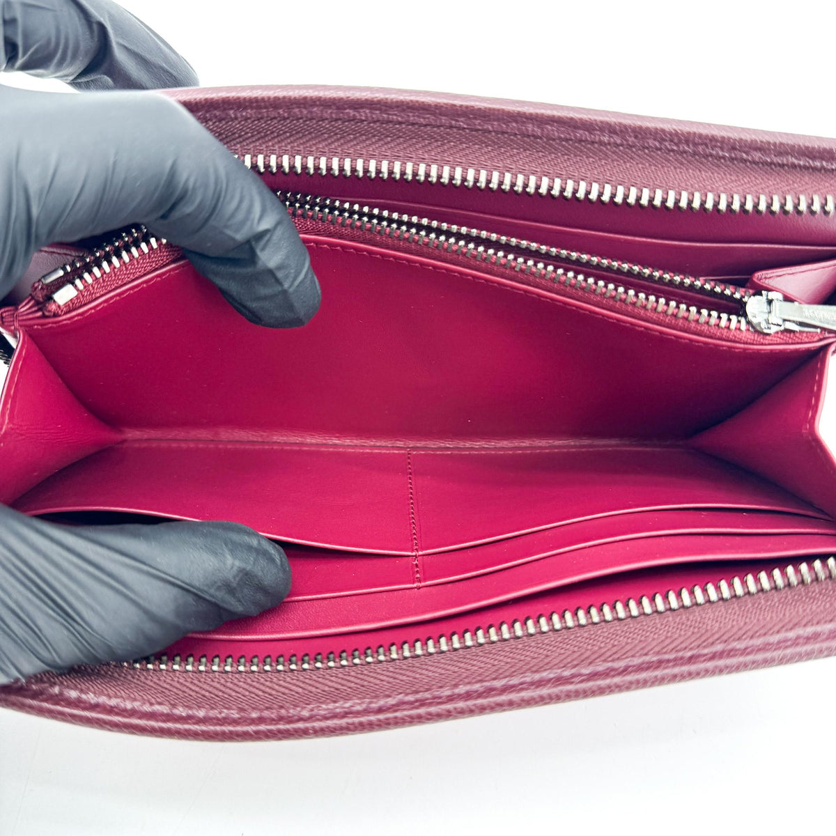 Loewe Anagram Zipper Around Long Wallet Magenta