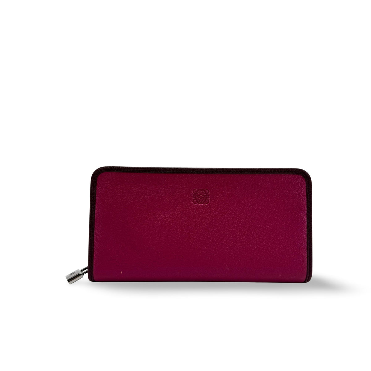 Loewe Anagram Zipper Around Long Wallet Magenta