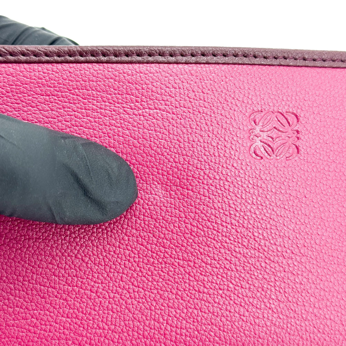 Loewe Anagram Zipper Around Long Wallet Magenta
