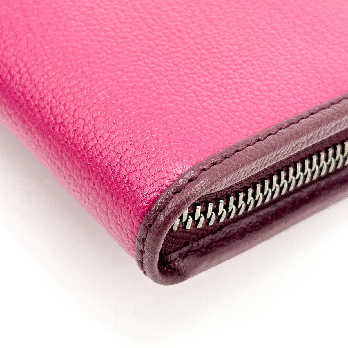 Loewe Anagram Zipper Around Long Wallet Magenta