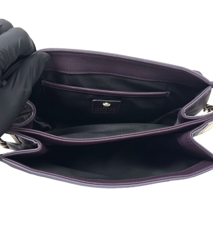 Versace Purple Sultan Chain Shoulder Bag