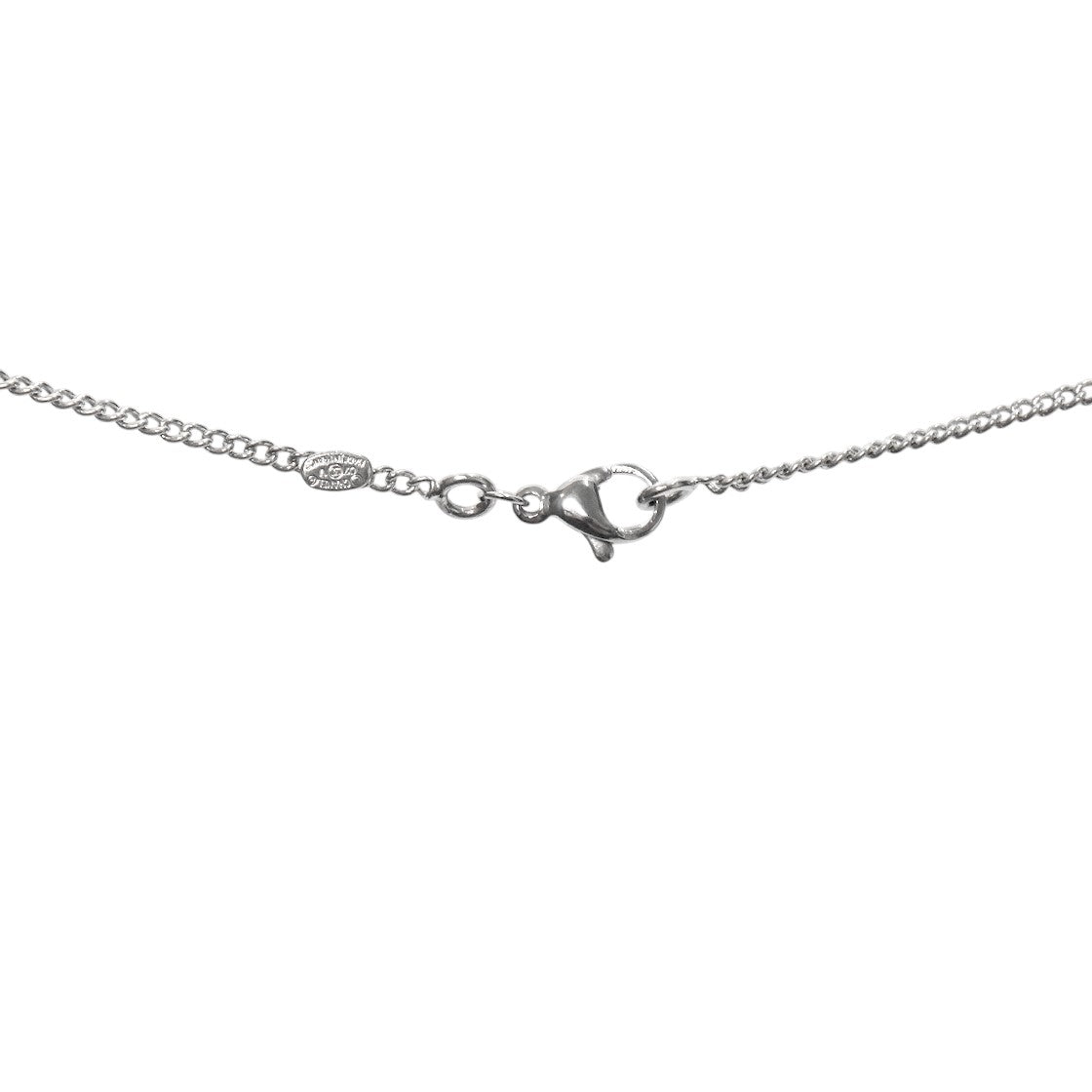 Chanel Cubic CC Silver Necklace