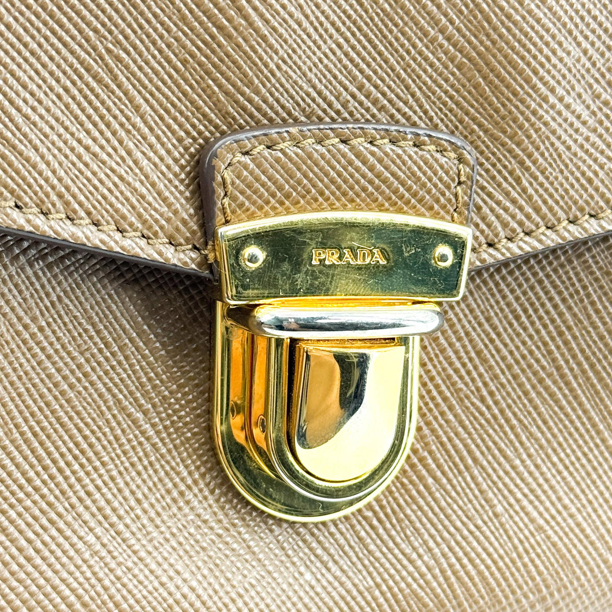 Prada Saffiano Crossbody Bag Brown