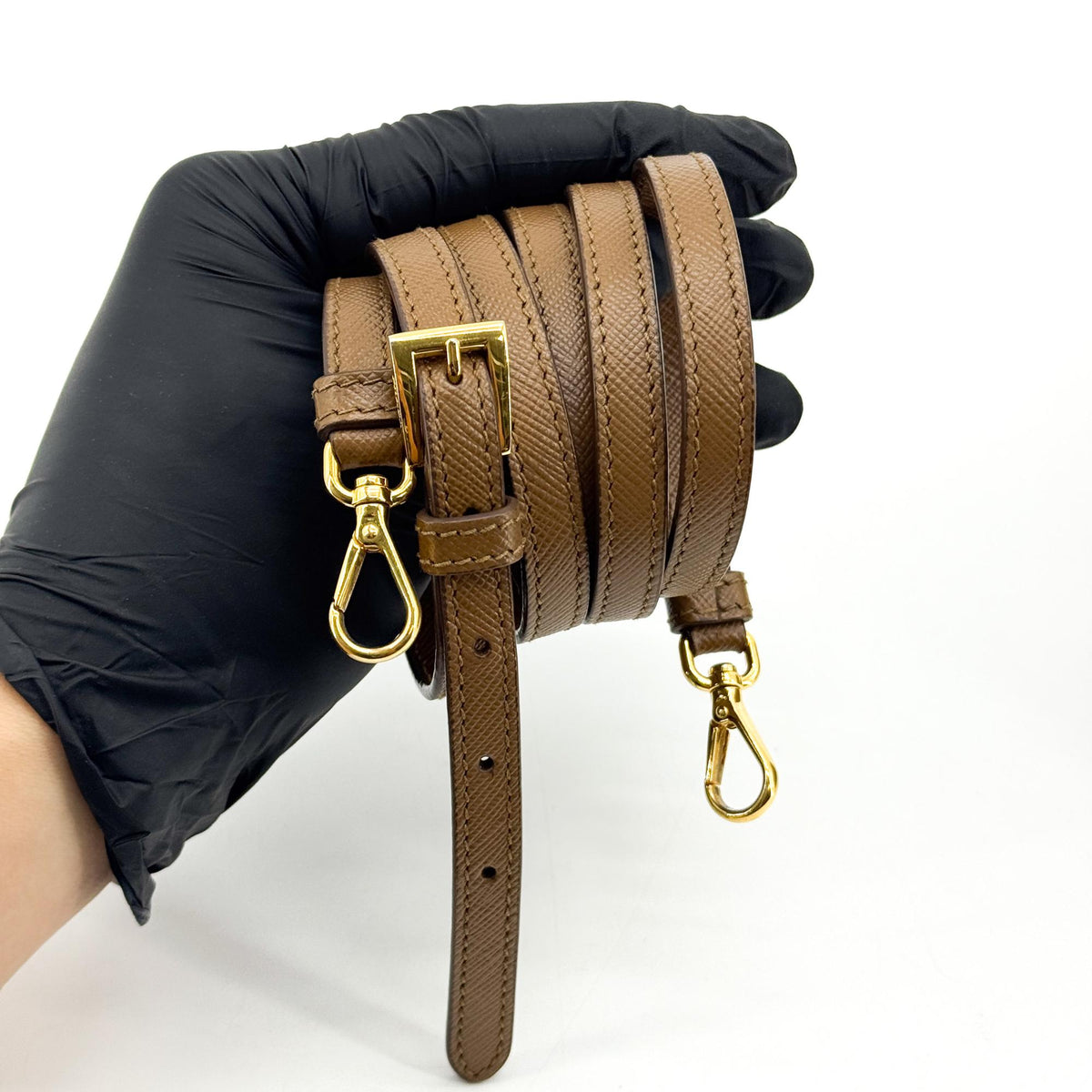 Prada Saffiano Crossbody Bag Brown