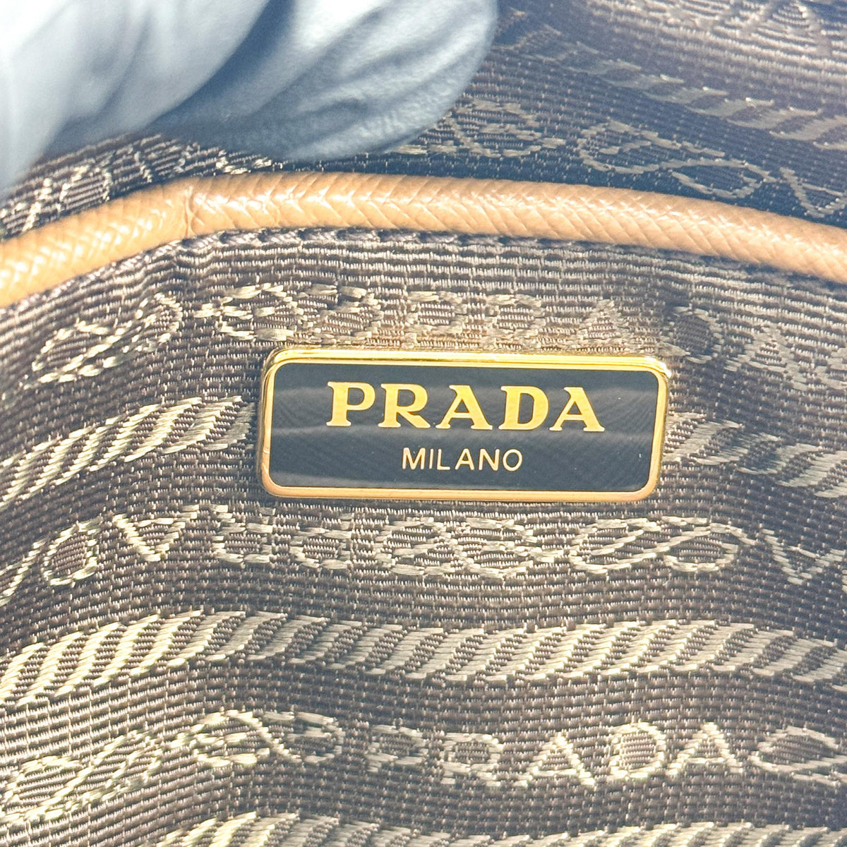 Prada Saffiano Crossbody Bag Brown