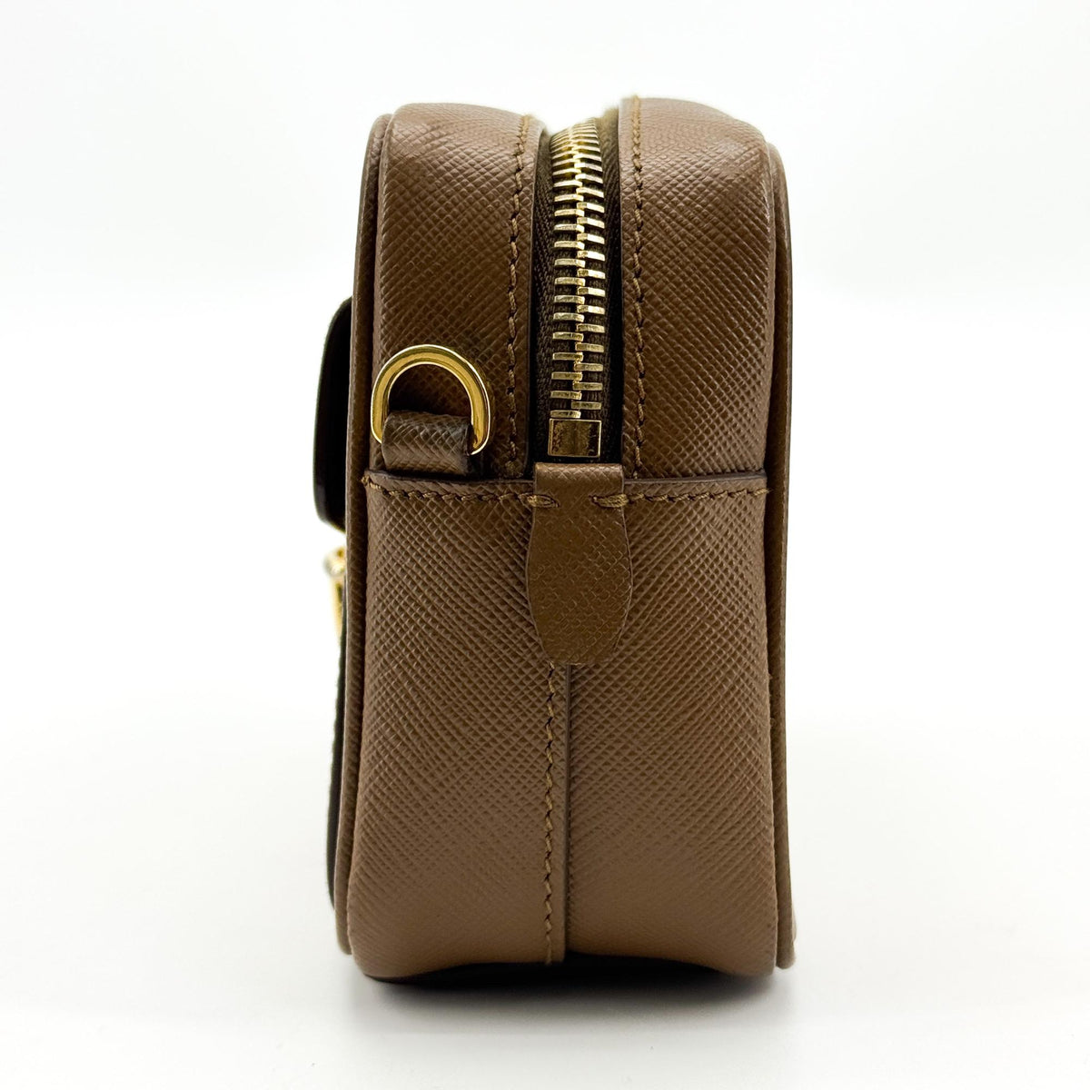Prada Saffiano Crossbody Bag Brown
